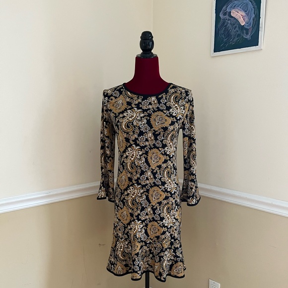 Fun Michael Kors Paisley dress - flutter / flounce sleeve, super cute! - Picture 1 of 4